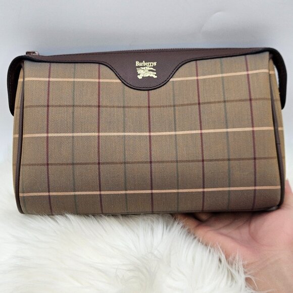 Burberry Nova Check Plaid Pattern Clutch - Picture 1 of 16